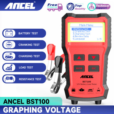 ANCEL 12V Batterieprüfer Batterie-Diagnosegerät Analyzer Universal Ladeprüfer