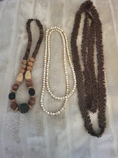 Beaded Necklace Lot 3 Necklaces See Description For Details