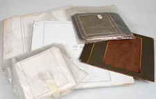 WHITE/BROWN WEDDING ALBUM PAGE MAT FRAMES VARIOUS SIZES, LARGE LOT
