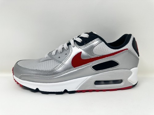 DX4233 001 Nike Air Max 90 Icons Silver Bullet Photon Dust Red US 9 Mens - Picture 1 of 7