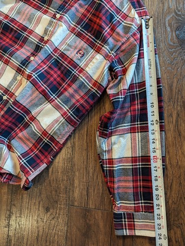 CINCH Long Sleeve Button Down Western Dress Shirt ~ Red & White Plaid Size Large - Picture 12 of 20
