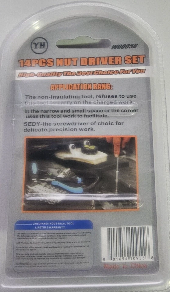 YH 14PC Power Nut Driver Drill Bit Set Socket Bit Adapter metric & SAE Socket - Image 3 of 4