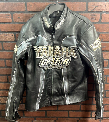 Yamaha GP Star Motorcycle Leather Jacket Racing Sz 54 | eBay