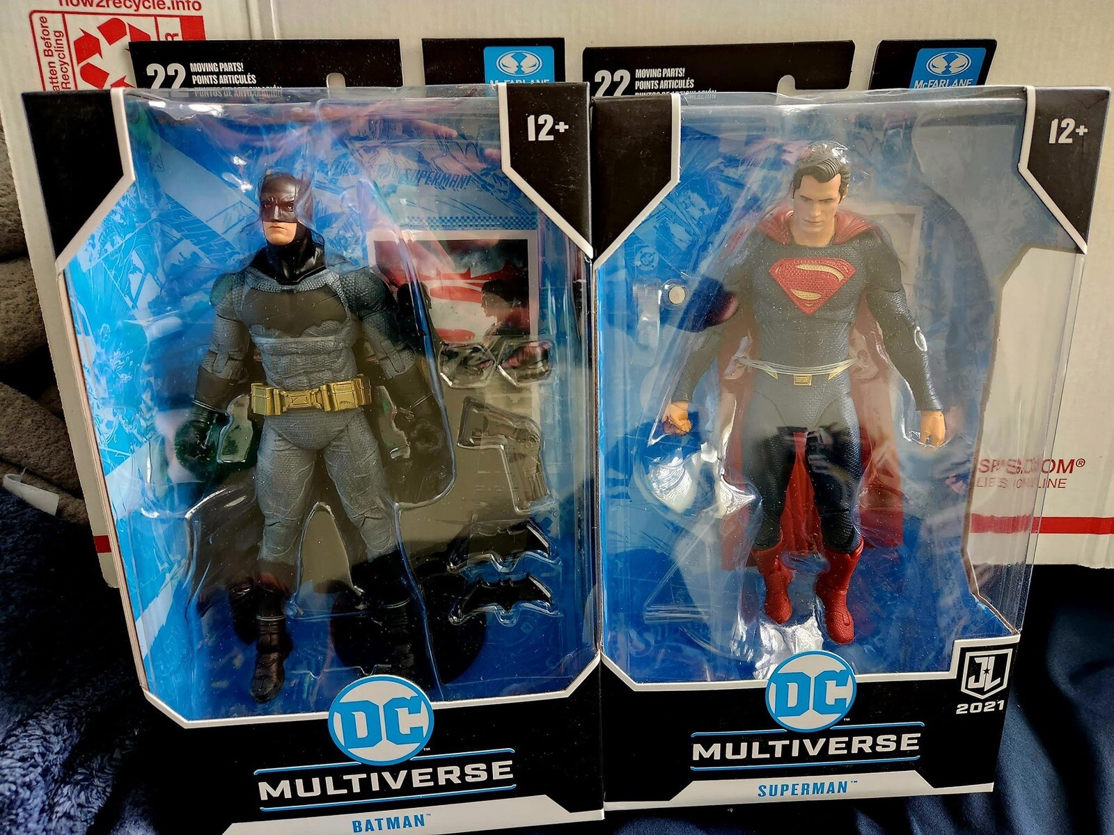 McFarlane DC Multiverse Justice League Superman Blue/Red Suit Exclusive SET