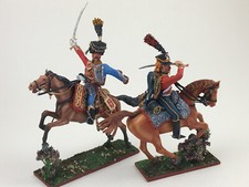 Unassembled French hussars at battle, White Metal 1/30 Figure kit VID SOLDIERS