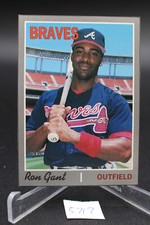 1992 BASEBALL CARDS MAGAZINE '70 TOPPS REPLICAS #6 RON GANT ATLANTA BRAVES
