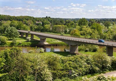 Photo 12x8 Bridge over the River Severn View of the A458 river crossing fr c2014