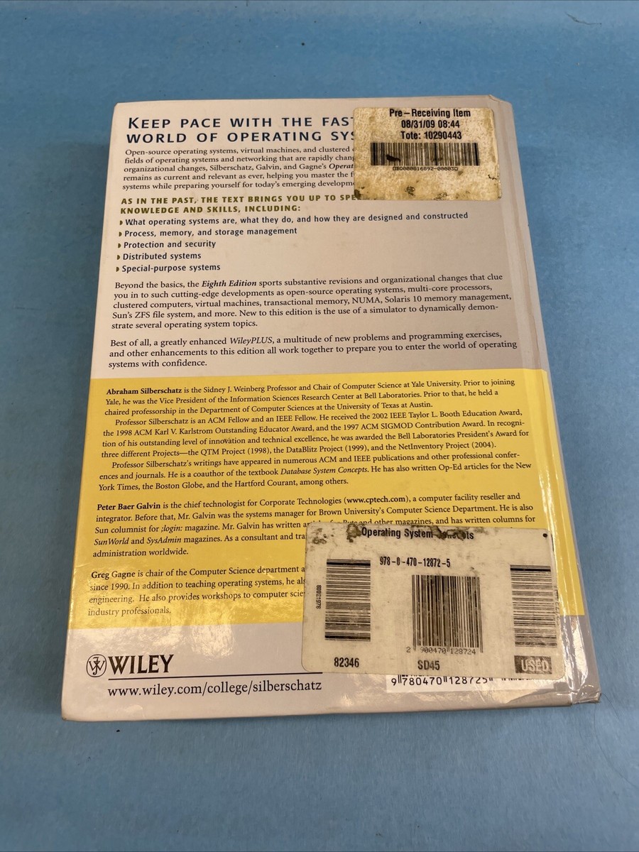 コンピュータ・IT Operating System Concepts 8th Edition Operating System Concepts: Silberschatz, Abraham, Galvin
