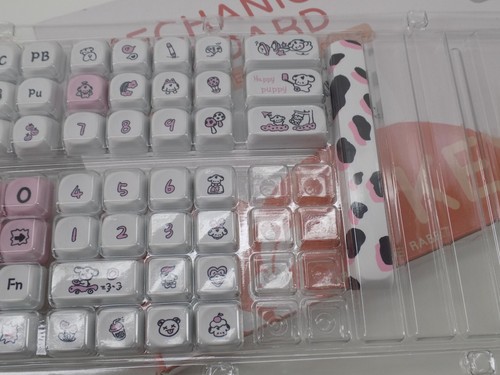 133 Keys Custom Keycaps Dog Cute Keycaps Set & Puller, Year of the Rabbit, FUN! - Picture 7 of 8