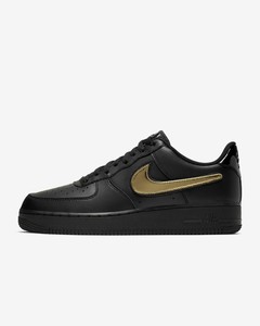NIKE AIR FORCE 1 LV8 07 3 REMOVABLE SWOOSH CT2252-001 BLACK METALLIC GOLD BLACK | eBay