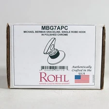 Rohl MBG7APC Michael Berman Graceline Single Robe Hook in Chrome, Sealed