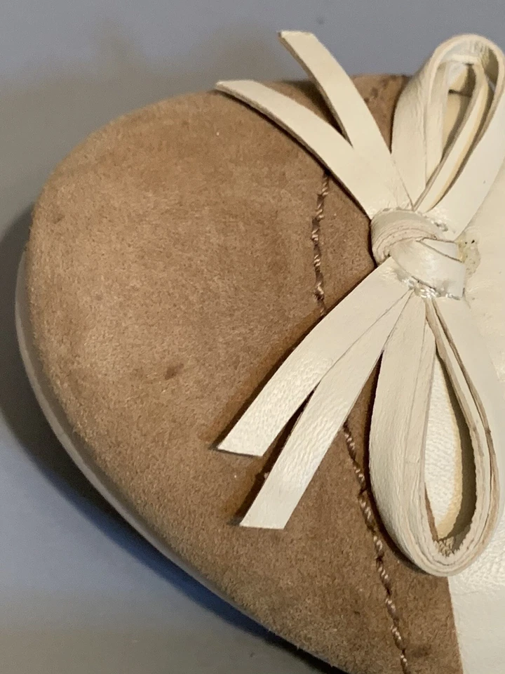 Tignanello TGNIMBLE Ballet Pisos Cuero Gamuza Blanco Talla 5-1/2 M Foto 4 de 4