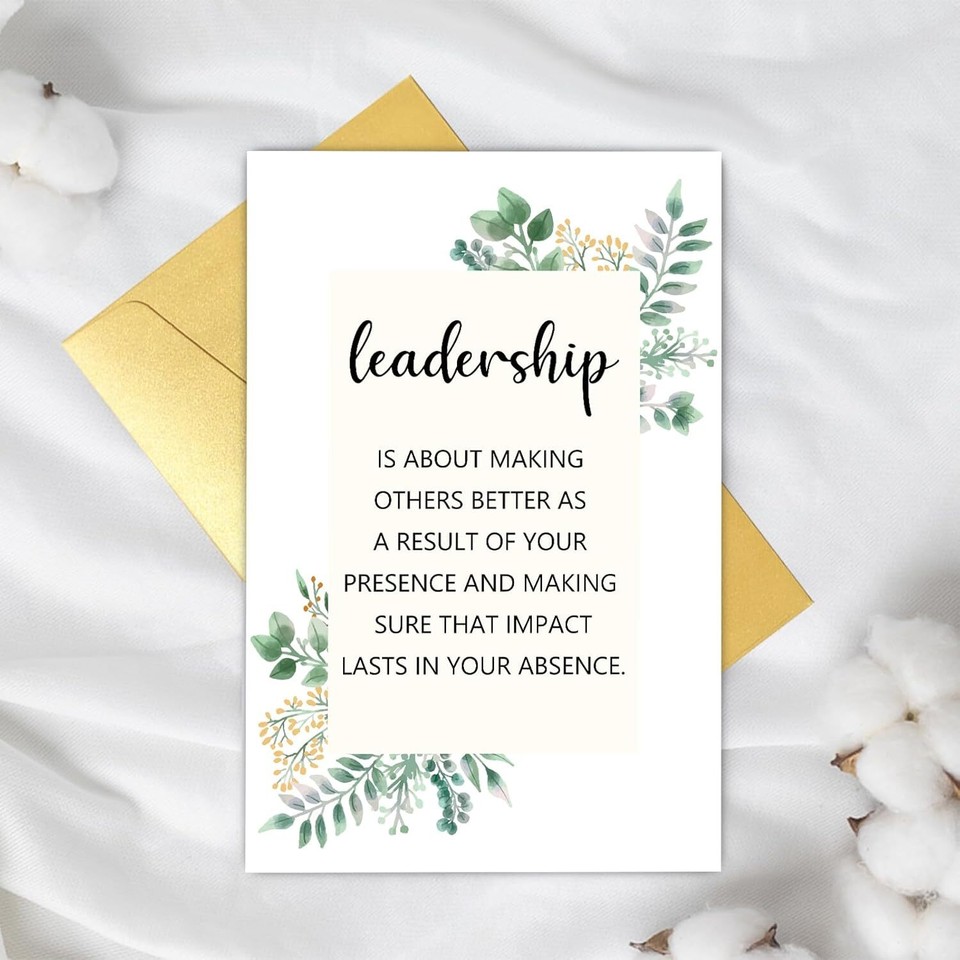 Supoeguk Funny Boss's Day Card for Women Men, Leadership Definition for