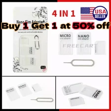 US 1 Pcs Nano SIM Card to Micro Standard Adapter Adaptor Converter Set 4 in 1 