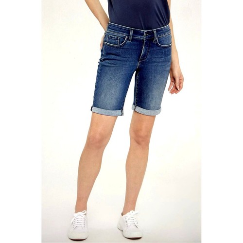 NYDJ 9" Ella Shorts with Rolled Cuffs - Bluewell - size 0