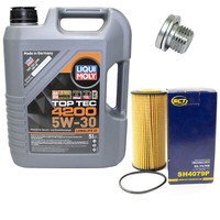 MotoröL Set 5W-30 5 Liter + ÖLfilter SH 4079 P + Schraube FüR VW Passat 220 PS