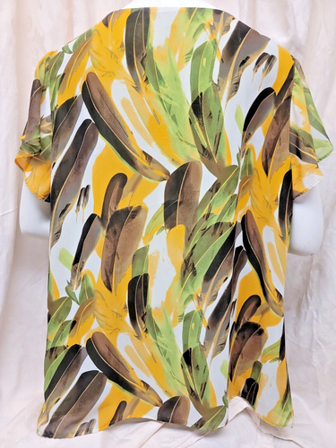 NWOT, Multi-color, 2X, Apt 9, short sleeved, lined, blouse. Keyhole, ruffles (61 - Picture 4 of 8