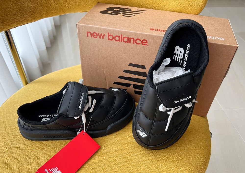 New Balance Terrace Fleece Mule Padded Clogs Boots Black