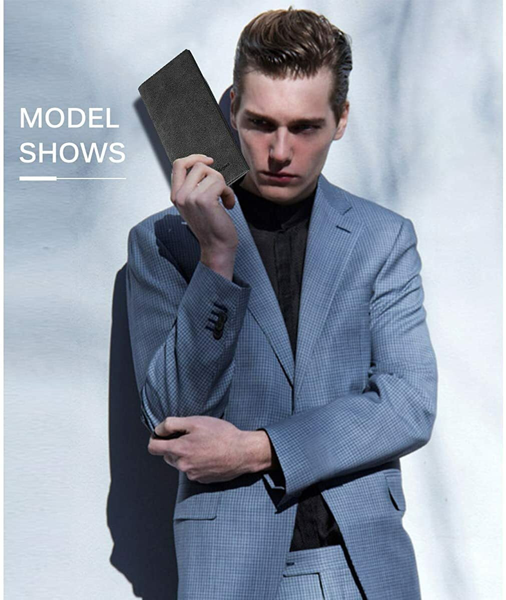 Mens Wallet Slim Foldable Purse Soft Leather, Thin Man Card Holder