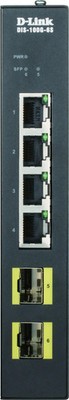 Gigabit Industrie Switch 4x RJ45 2x SFP unmanaged Layer2 DIN-Schiene IP20