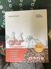 BUCATSTATE 5LB Dried Black Soldier Fly Larvae 85x More Calcium Than mealworms