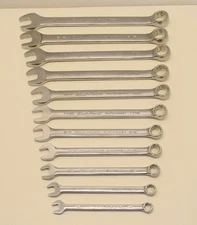 Blue Point By Snap On 11pc Combo Wrench Set (3/8"-1") BLPCW - USED