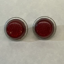 Vintage GULCO Bicycle Reflectors- Pair- Schwinn-Murray-Huffy* License Plate- RED