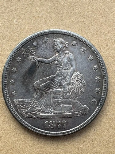 1877 -S  Trade Dollar, Extra Nice Coin . Saved  90% Silver