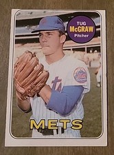 1969 Tug McGraw Topps 601 Miscut Error
