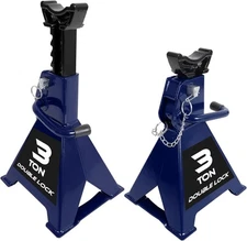 Steel Heavy Duty Jack Stands 3 Ton Capacity with Double Locking Pins