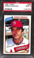 1980 TOPPS #286 DAROLD KNOWLES PSA 9 Mint 11451443 
