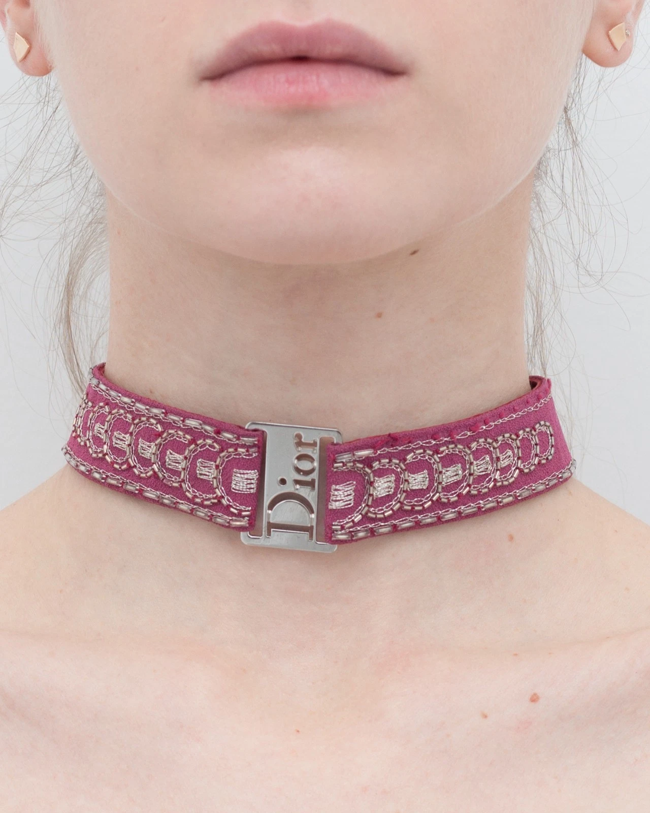 ? Girocollo Christian Dior epoca Galliano vintage con logo ricamato raro Y2K