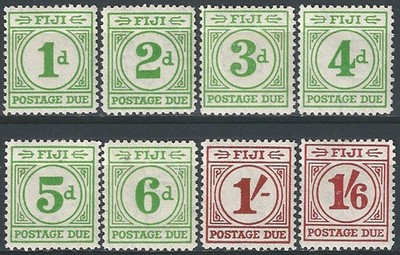 1940 Fidschi Georg VI Porto Zwei 8v. postfrisch SG Nr. D11/18