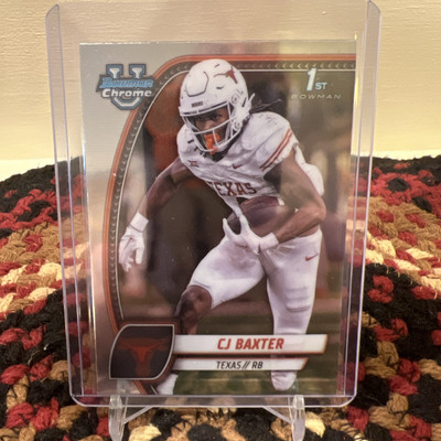 2024 Bowman Chrome University Silver Refractor #42 CJ Baxter, Texas
