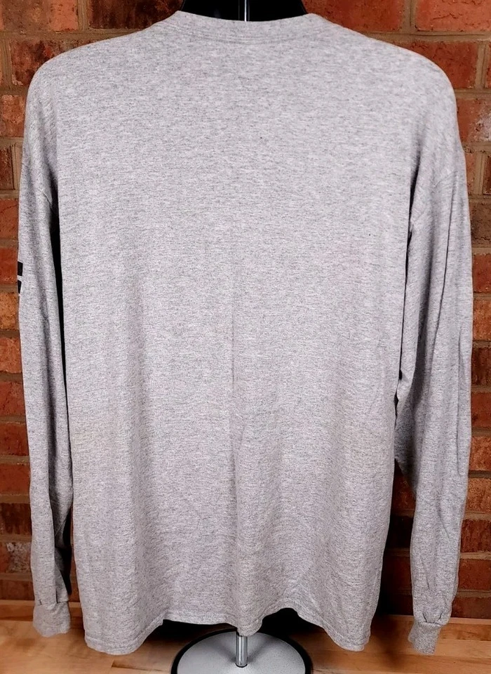 Мужская футболка Haas Automation Kurt Busch NASCAR серая с длинным рукавом размер 2XL - Изображение 4 из 4