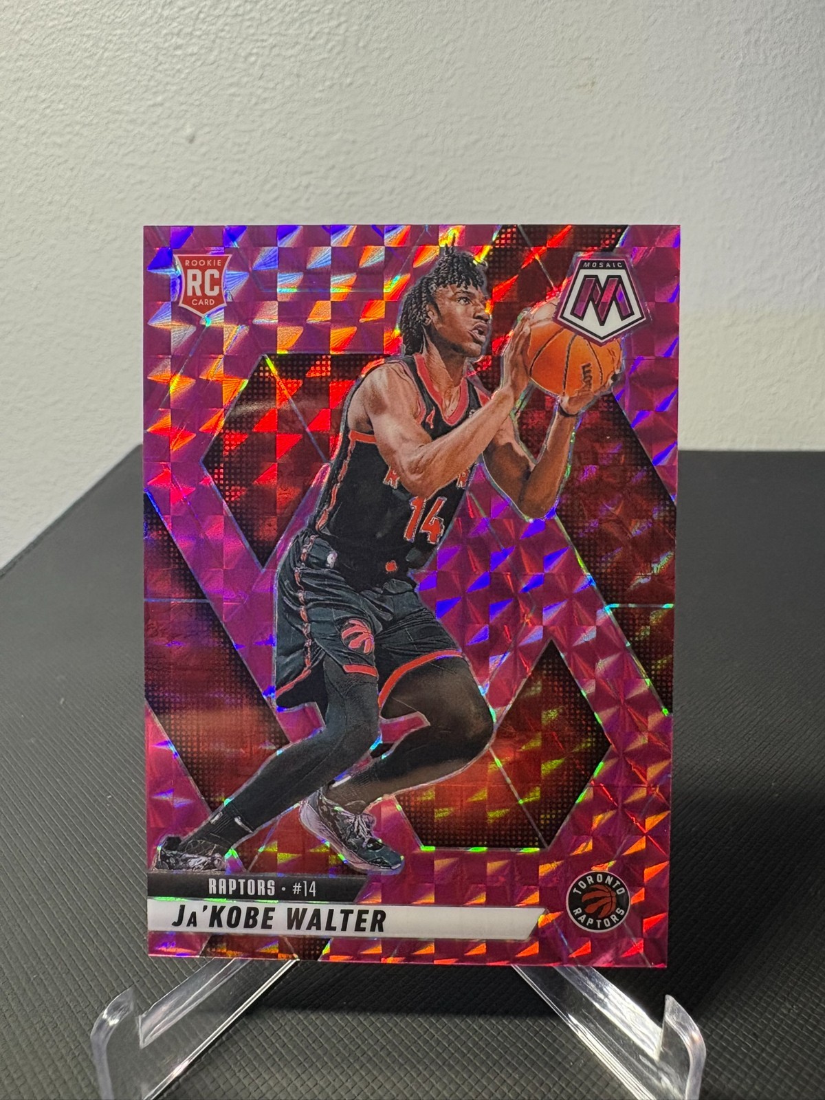 2024-25 Panini Mosaic Ja'Kobe Walter RC #234 Pink Mosaic Prizm /175
