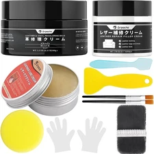 Leather Recoloring Balm Black, Mink Oil Conditioner & Black 