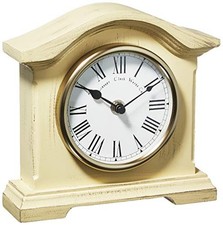 Acctim Falkenburg Distressed Mantel Clock Quartz Cream