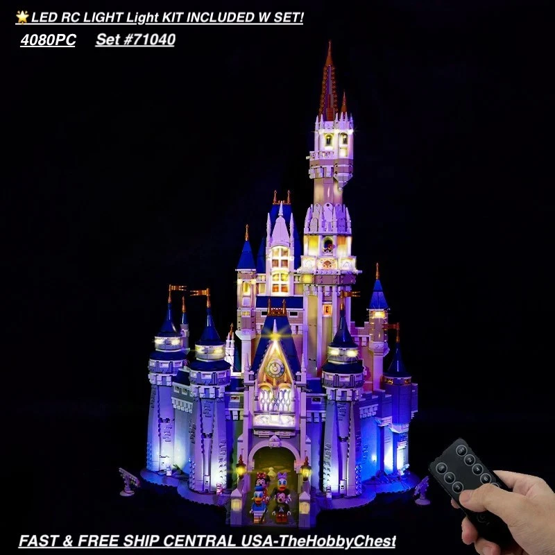 NUEVO Juego de bloques de construcción Disney Princess Castle 71040 4080 piezas con kit de luces LED RC Foto 2 de 4