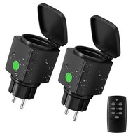 Hbn Funksteckdosen Mit Fernbedienung Aussen, IP44 Wasserdicht Funkschalter Set
