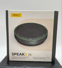 Jabra Speak2 75 Wireless Bluetooth Speakerphone, 4 Noise-Cancelling Mics, Gray