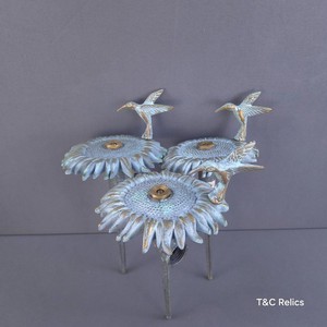 Vintage Brass  Lawn Spike Sprinkler Sunflower & Hummingbird (PRICE IS FOR EACH)