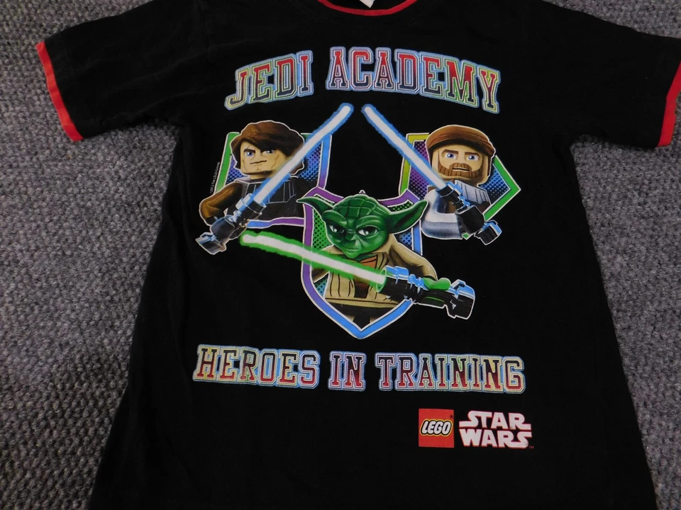 Lego Star Wars Camisa Niños Grande Negro Jedi Academia Héroes En Entrenamiento Yoda Camiseta Foto 4 de 4