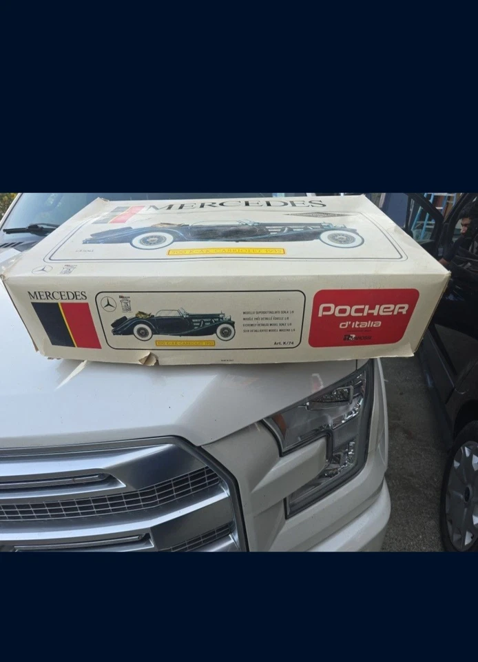 MERCEDES 500K-AK CABRIOLET 1935 POCHER 1/8 SCALE MODEL CAR KIT - Image 3 of 4