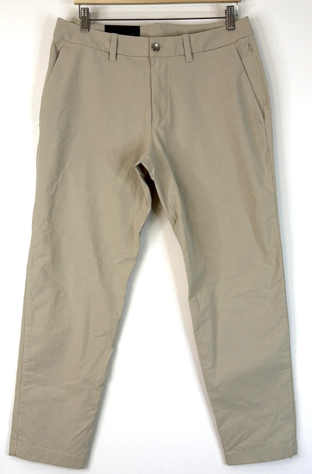 Lululemon Men's Beige ABC Slim-Fit Trouser/Pant Stretch 33x27.5 ~ Hemmed