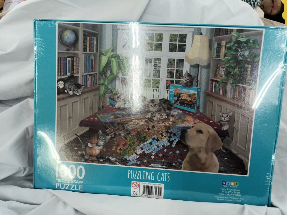 Rompecabezas Gatos 1000 Piezas Gatitos Perros Animal Gato Dama Foto 3 de 4
