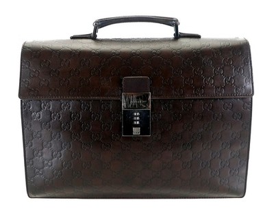 Authentic GUCCI Guccissima GG Leather Laptop Briefcase
