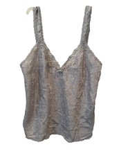 Wacoal Camisole Women s Small Silver Gray Lace Damask Romantic Feminine USA