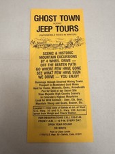 SALIDA COLORADO Ghost Town Scenic Jeep Tours Brochure Map St. Elmo Rare