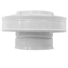Roof Vent Cap Aluminum Cover Metal Pipe White 4 in. Dia Corrosion Resistant